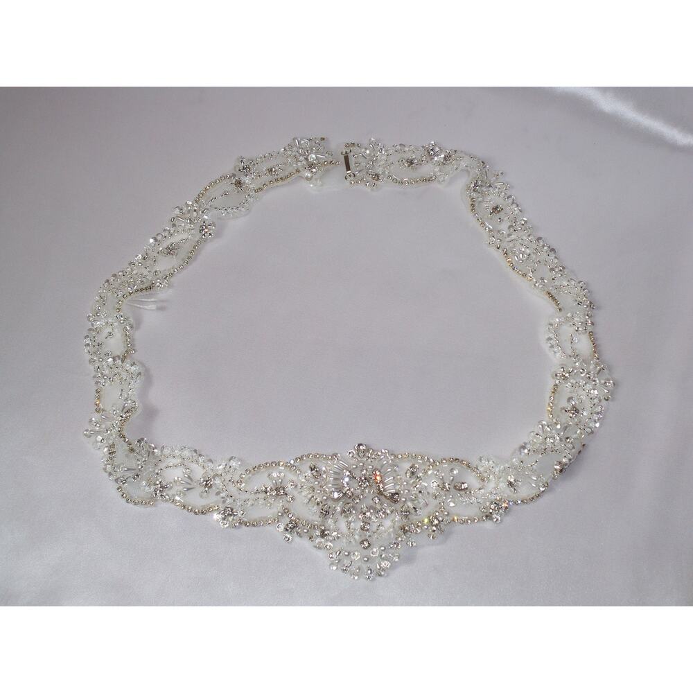 Beaded bridal belt, rhinestone bridal belt sash, dress belt, wedding beaded sash